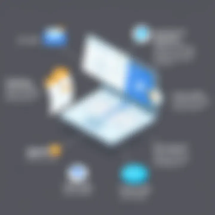 Key Benefits of Payroll Software Visual depicting key benefits of employee payroll solutions