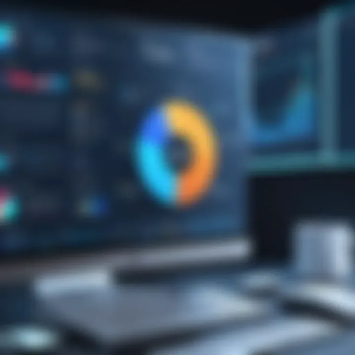 Visual representation of analytics software features