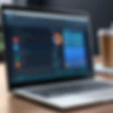 Intuitive Software Interface User-friendly interface of inventory software on a laptop
