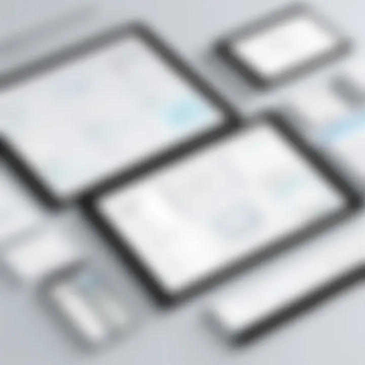 Collage of various wireframing tools on iPad