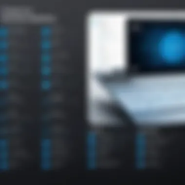 Comparison of Leading Laptop Security Solutions A comparison chart of top laptop security solutions with features highlighted.