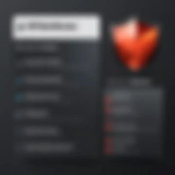 Comparison chart of Bitdefender features