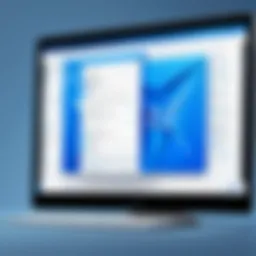 User interface of Blue Mail showcasing its sleek design and functionality