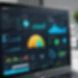 Visual representation of building energy management software dashboard