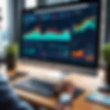 A detailed view of a trading platform interface showcasing charts and analytics.
