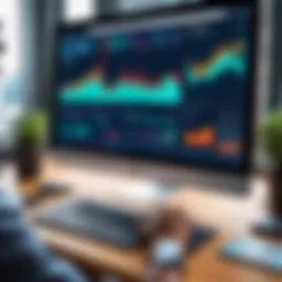 A detailed view of a trading platform interface showcasing charts and analytics.