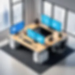 Illustration depicting the concept of collaborative legal billing in a modern office