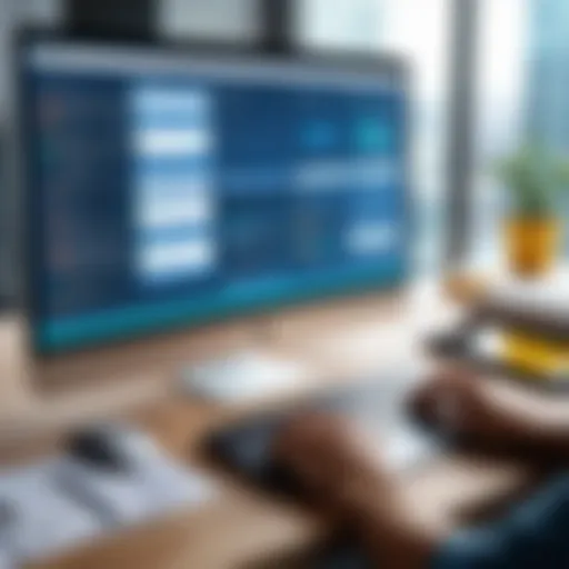 Overview of construction task management software interface