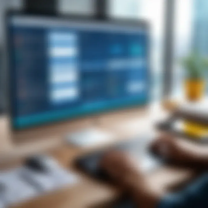 Overview of construction task management software interface
