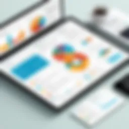 Visual representation of contract management functionalities