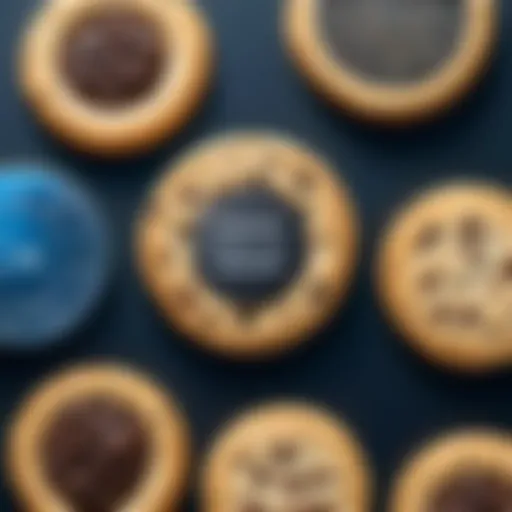 Conceptual representation of digital privacy and cookie consent