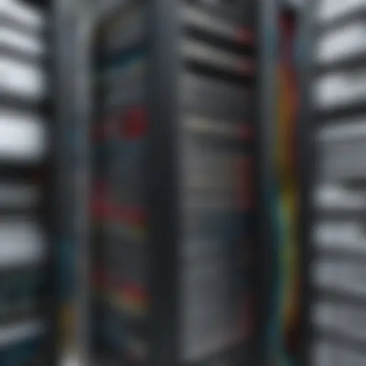 An intricate network of computer storage devices
