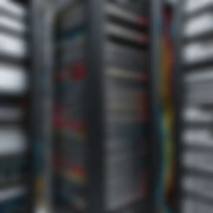 An intricate network of computer storage devices