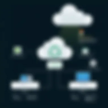 Diagram illustrating key components of Veeam setup