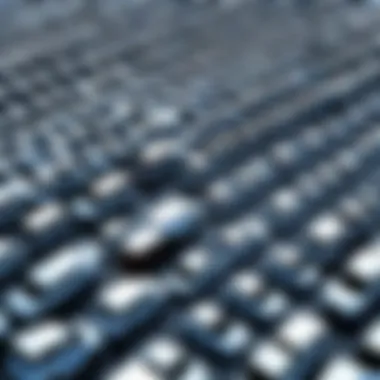 Optimally Maintained Vehicle Fleet A fleet of vehicles ready for operation.