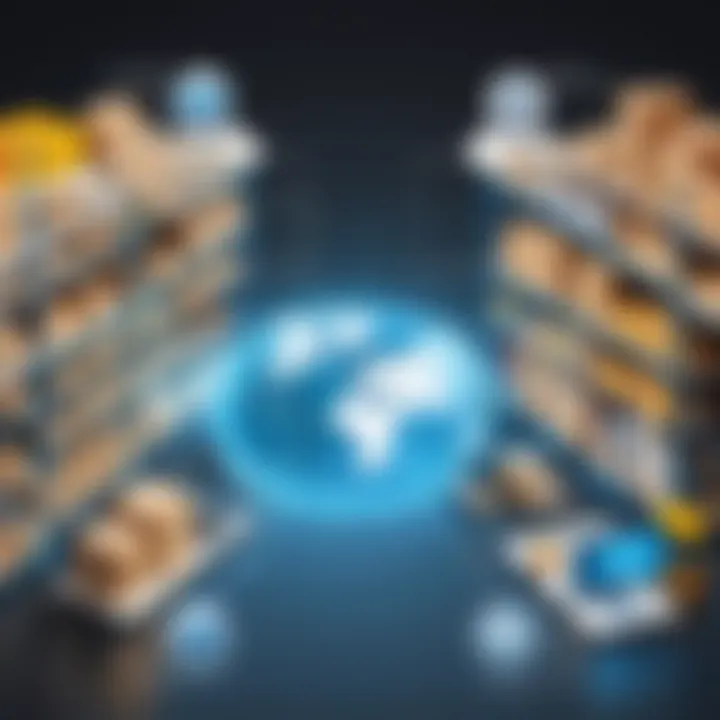 Diagram demonstrating integration of WMS with supply chain software