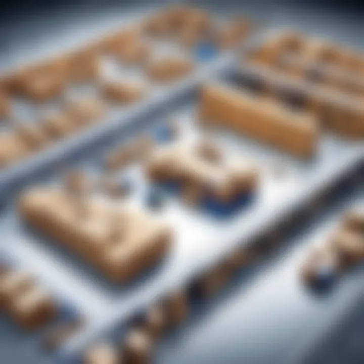 Illustration of a warehouse layout optimized by WMS technology