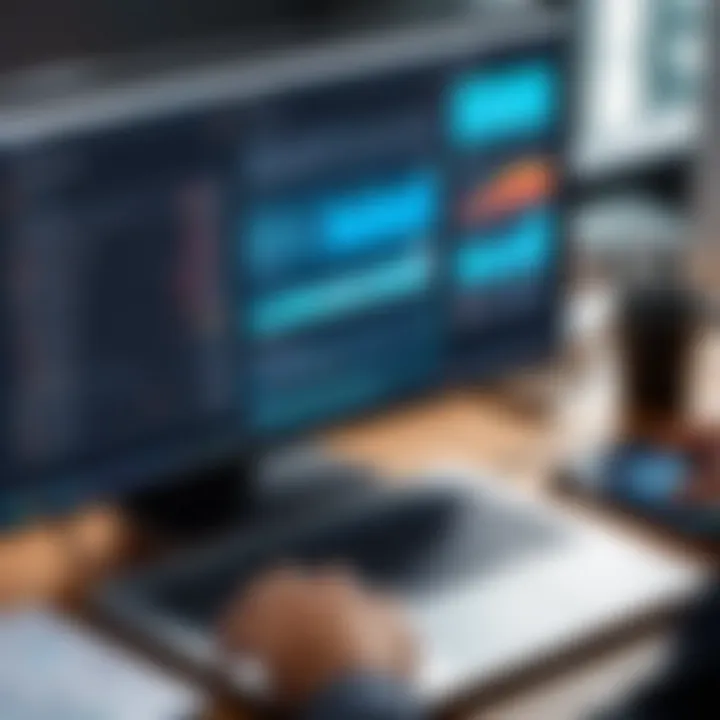 An individual organizing tasks on a digital planning tool for increased productivity