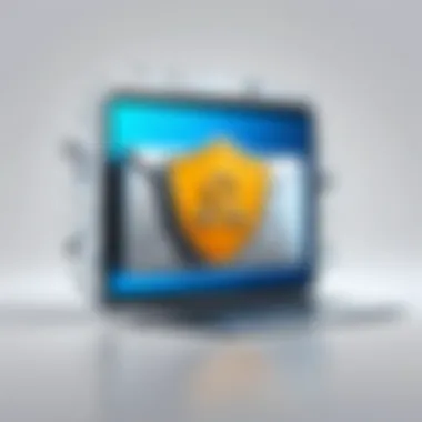 Shielding Your Inbox from Spam A digital illustration of a secure email with a shield symbolizing protection against spam.