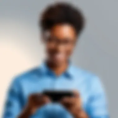 Enhancing Employee Satisfaction with Timely Updates A satisfied employee receiving payroll updates on their mobile device
