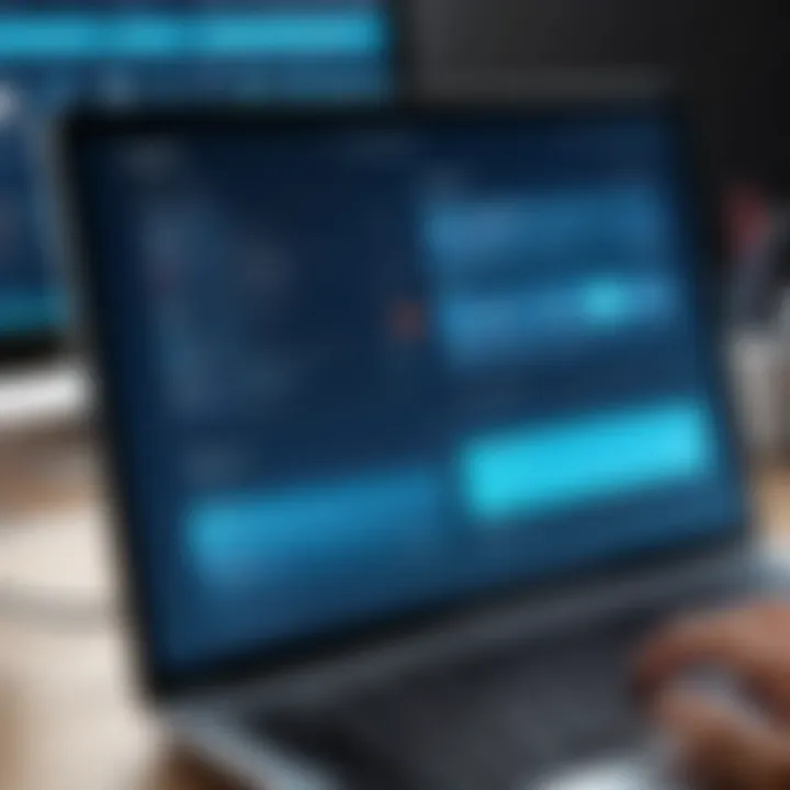 A close-up of a digital recruitment tool interface displaying features.