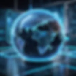 A futuristic representation of internet connectivity