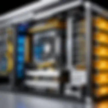 High-Performance Crypto Mining Rig High-performance crypto mining rig setup showcasing advanced hardware.