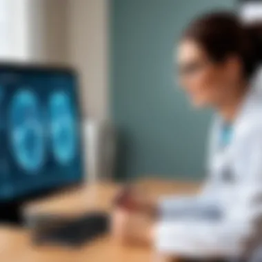 Healthcare professional engaging with a patient through AdvancedMD telemedicine