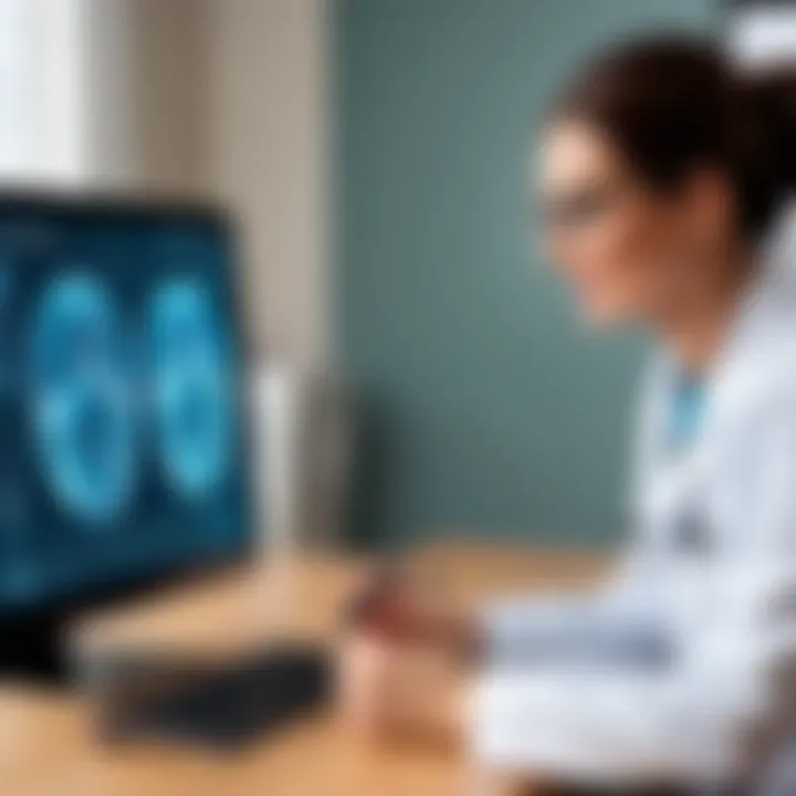 Healthcare professional engaging with a patient through AdvancedMD telemedicine