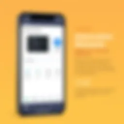 Illustration showing the interface of an application manager on a smartphone