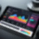 A vibrant dashboard showcasing analytics from an advertising app