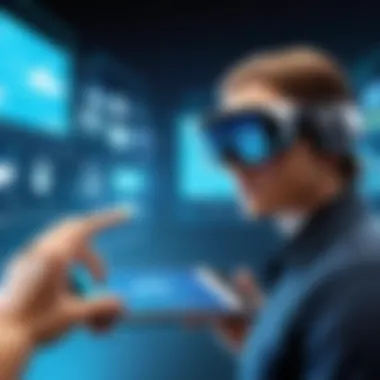 Future of Augmented Reality Technology A futuristic depiction of augmented reality advancements and their potential impact