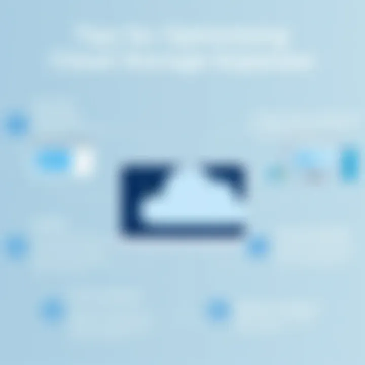 Tips for Optimizing Azure Cloud Storage Expenses Infographic with tips for optimizing cloud storage expenses