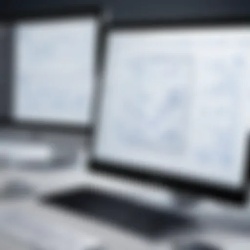 A sleek computer interface showcasing schematic drawing software tools.
