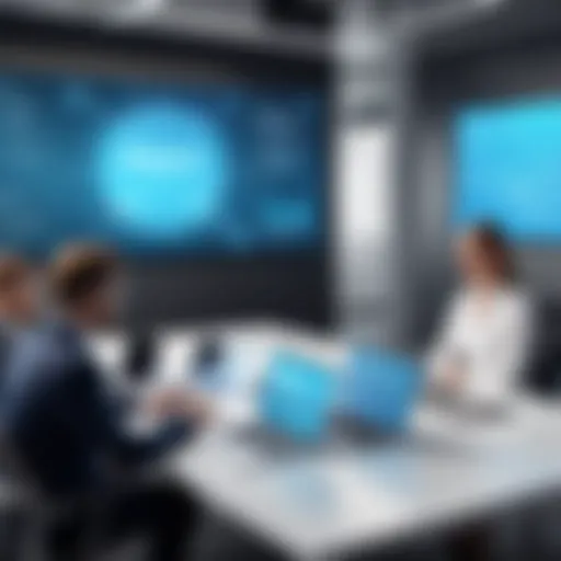 Illustration of a mentoring session in a corporate environment