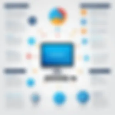 Infographic illustrating types of corporate software