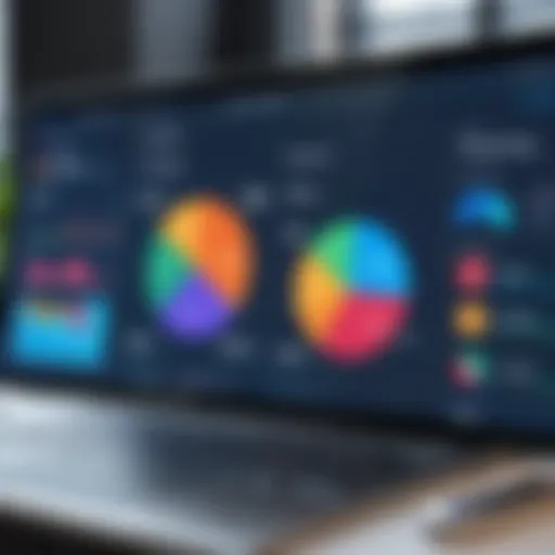 Illustration of a customer relationship management dashboard showcasing analytics and engagement metrics.