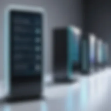 Future Trends in Customer Interaction with Queuing Systems A futuristic concept of customer interaction in a digital queuing environment.