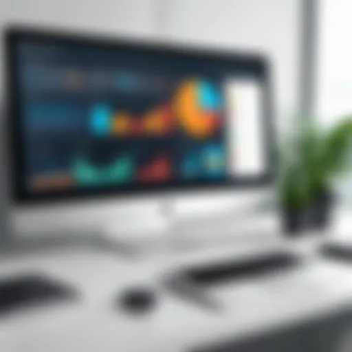 Dynamic dashboard showcasing ERP functionalities for service management