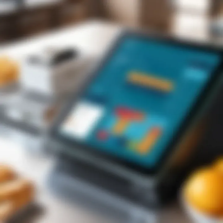 Overview of a modern food service POS system interface