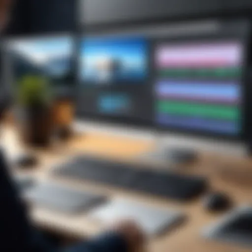 Dynamic video editing interface showcasing features