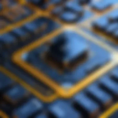 Technology Overview of Free Mining Applications A visual representation of the technology behind free mining applications, including blockchain and mining algorithms.