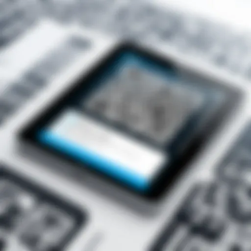 Illustration of a QR code with analytics dashboard