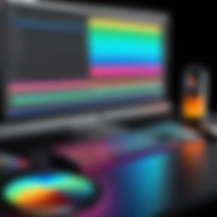 A detailed view of color correction tools in a photo editor
