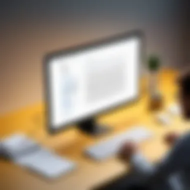 Crafting an Effective Email Using a Template A professional email being drafted with a template