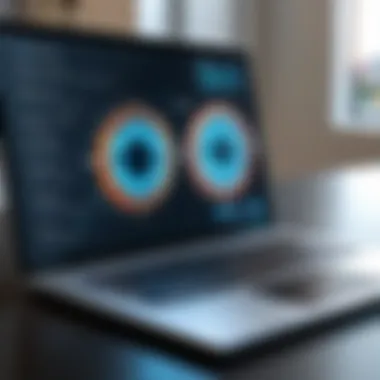 Innovative Optometry Software on Laptop Innovative optometry software on a modern laptop