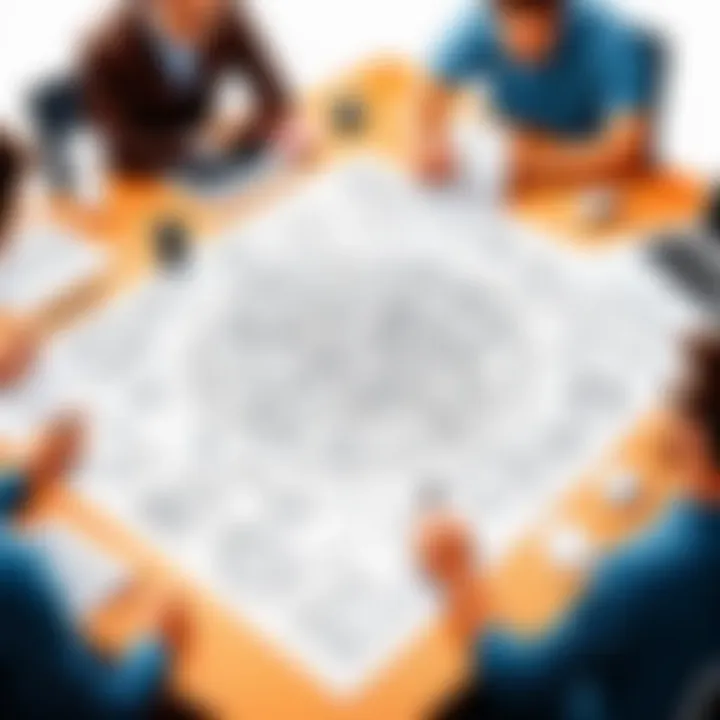 A creative brainstorming session focused on print on demand ideas