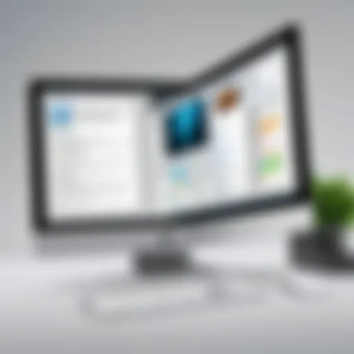 Illustration showcasing the interface of QuarkXPress
