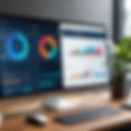 Dashboard showcasing Radius CRM functionalities