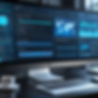 Digital Interface of Training Management Systems A digital interface showcasing technical training management features